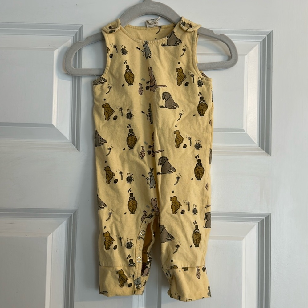 Kate Quinn Button Tab Jumpsuit | Pooh & Friends | 0-3 months